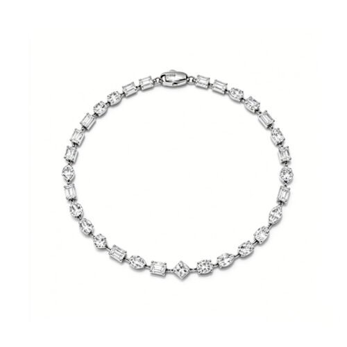 Pt950 Platinum Mixed‑Shape Lab‑Grown Diamond Bracelet, Total 6.8ct, Daily Commute Wear