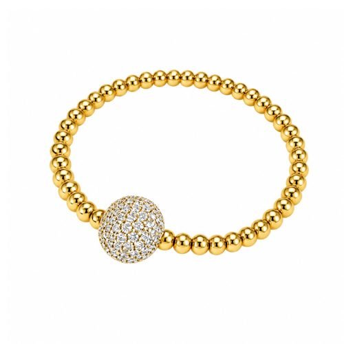 Unique 18K Gold Elastic Bead Bracelet, 2.7CT Lab‑Grown Diamond, Ideal for Gala Events & Best‑Friend Gifts