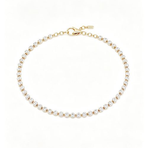 3‑prong lab‑grown diamond tennis bracelet