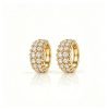 Vintage Beaded‑Gold 2‑Piece Jewelry Set, Diamond Huggie Earrings & Wide Band Ring for Women, for Dinner Party & Anniversary