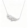 Luxury pave‑set feather diamond 3‑piece fine jewelry set
