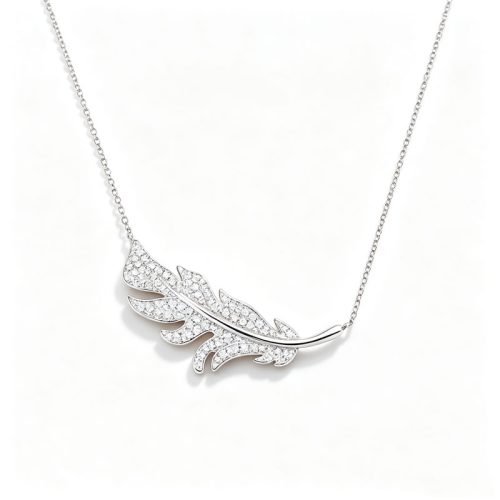 Luxury pave‑set feather diamond 3‑piece fine jewelry set