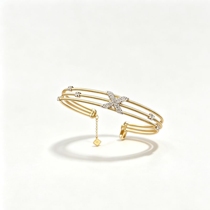 18K Gold Italian‑Craft Lab‑Grown Diamond Jewelry Set