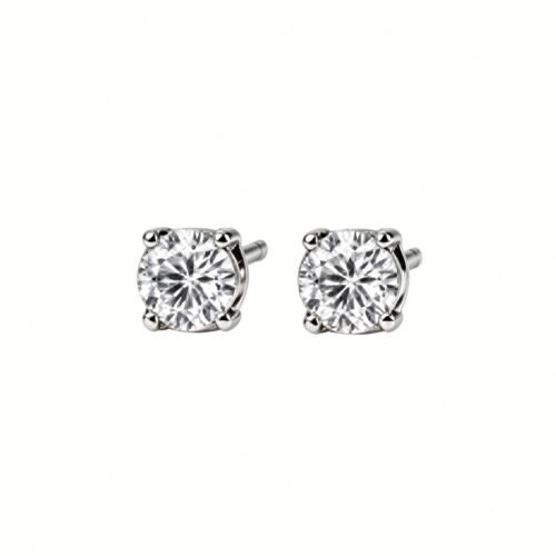 18K Gold Bull‑Head 1.00CT Total Lab‑Grown Diamond Stud Earrings, Classic Daily Wear