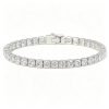 8.42CT Cushion Lab‑Grown Diamond Tennis Bracelet,18K White Gold