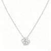 1 Carat Lab Grown Diamond Solitaire Necklace | PT950 Platinum 6‑Prong Pendant