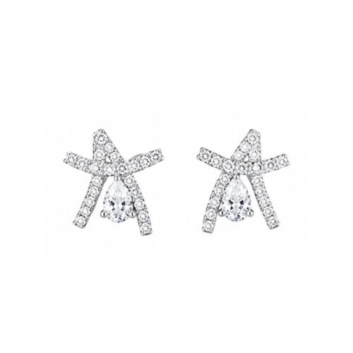 Meteor natural diamond set, 0.25ct necklace, 0.30ct ring & 0.30ct earrings. Available in gold & silver tones.