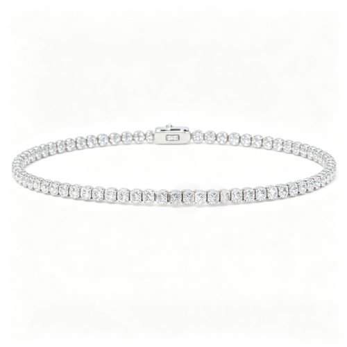 3.70CT Lab‑Grown Diamond Tennis Bracelet,18K White Gold