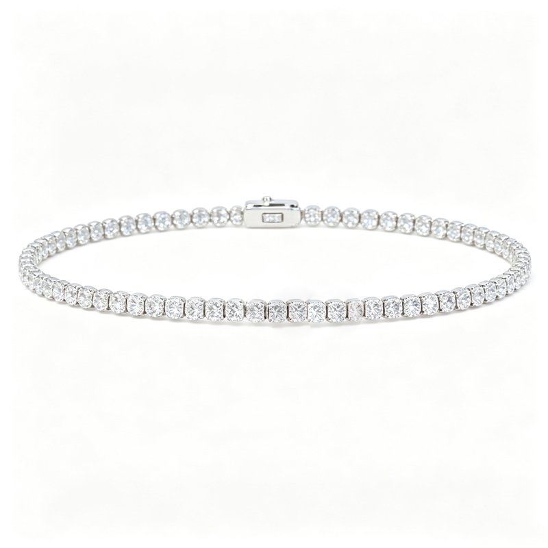 3.70CT Lab‑Grown Diamond Tennis Bracelet,18K White Gold