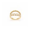0.70ct natural diamond double row vintage stacking ring