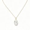 1CT Oval Lab‑Grown Diamond Solitaire Pendant