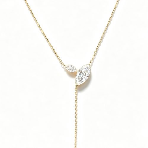 1CT Marquise Lab‑Grown Diamond Y‑Drop Lariat Necklace