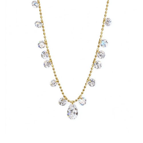 2.3ct Lab Grown Diamond Starry Necklace in 18K Gold