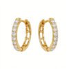 0.25ct Natural Diamond Huggie Earrings