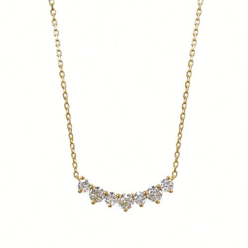 0.50ct Natural Diamond Smile Necklace