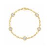 1.85ct lab grown diamond bubble bracelet in 18K yellow gold luxury gift jewelry for women