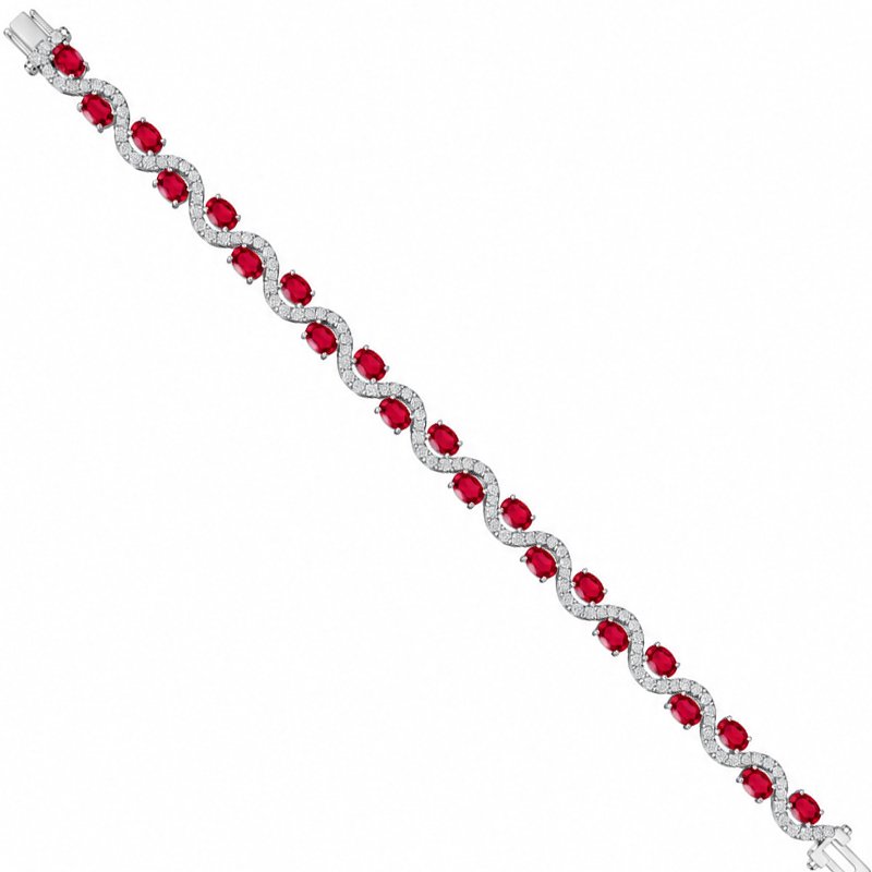 4.55ct Ruby Diamond Bracelet | 18K Gold Fine Jewelry